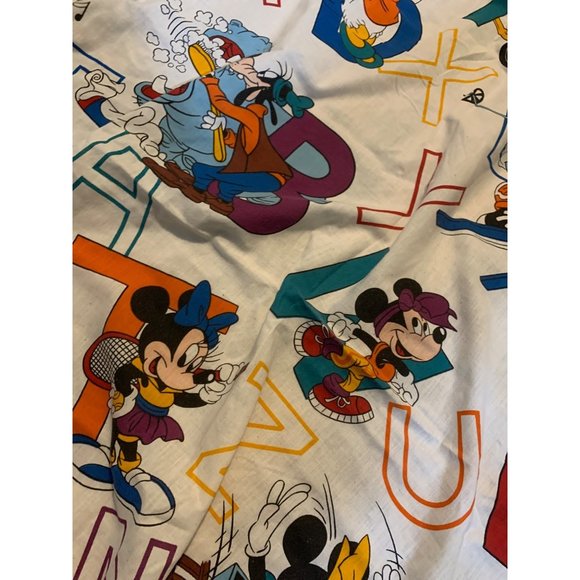 The Walt Disney Company DunDee Vintage Toddler Sheet Set Mickey Mouse Minnie Goo - Picture 5 of 9